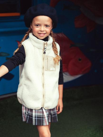 Toastie Kids' Modular Gilet, Sherpa - view 2, Sherpa