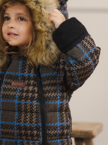 Toastie Baby Quilted Faux Fur Hooded Onesie, Multi - view 2, Multi