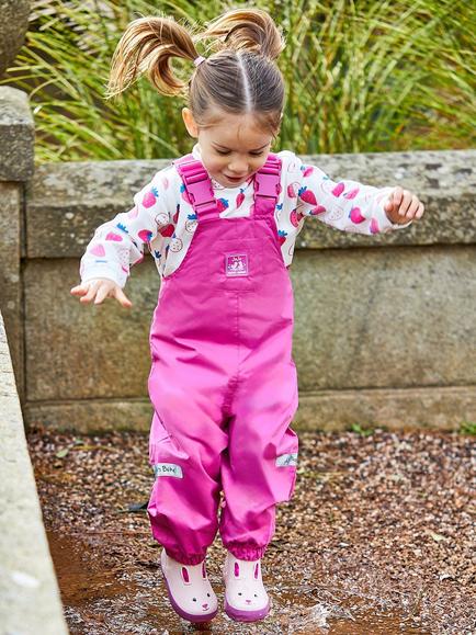 JoJo Maman Bébé Kids' Bunny Wellington Boots, Pink - view 2, Pink