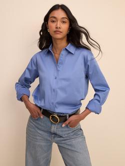 Nobody's Child Hestia Cotton Shirt, Blue, Blue
