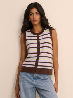 Nobody's Child Striped Sleeveless Cardigan, Multi, Multi