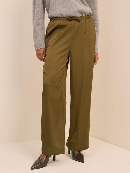 Nobody's Child Lyra Satin Trousers, Khaki - view 2, Khaki