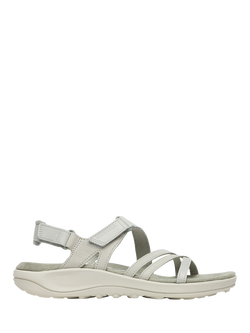 Merrell Harbor Backstrap Leather Strappy Sandals, Light Green