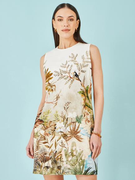 Yumi Jungle Shift Dress, Ivory, Ivory