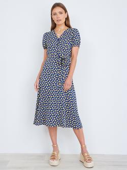 Yumi Floral Midi Shirt Dress, Navy, Navy
