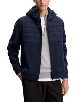 J.Lindeberg Heyden Quilted Hybrid Jacket, Navy, Navy