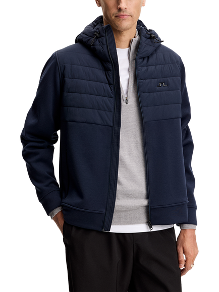J.Lindeberg Heyden Quilted Hybrid Jacket, Navy, Navy