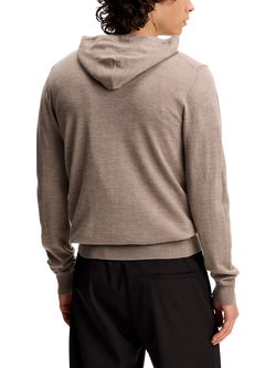 J.Lindeberg Karl Merino Hoodie - view 2, Brindle Melange