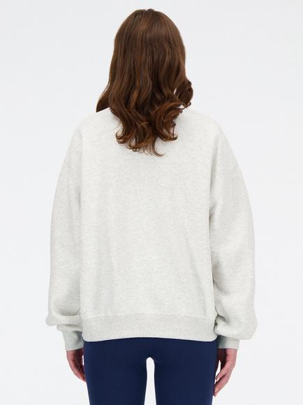 New Balance Sport Essentials Crew Neck Cotton Blend Sweatshirt, Ash Heather (ahh) - view 2, Ash Heather (ahh)