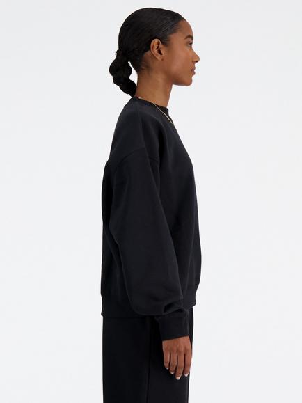 New Balance Sport Essentials Crew Neck Cotton Blend Sweatshirt, Black (bk) - view 2, Black (bk)
