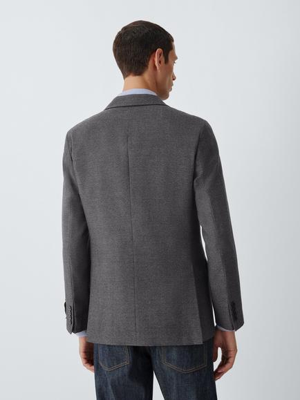 John Lewis Regular Fit British Mill Alfred Brown Wool Blazer - view 2, Charcoal