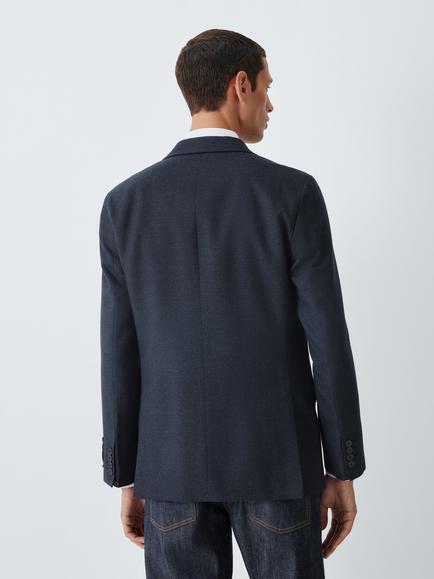 John Lewis Regular Fit British Mill Alfred Brown Wool Blazer - view 2, Navy