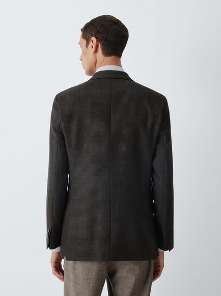 John Lewis Pure Wool Regular Fit Blazer, Brown - view 2, Brown