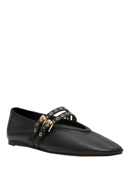 Steve Madden Lydia Leather Mary Janes, Black - view 2, Black