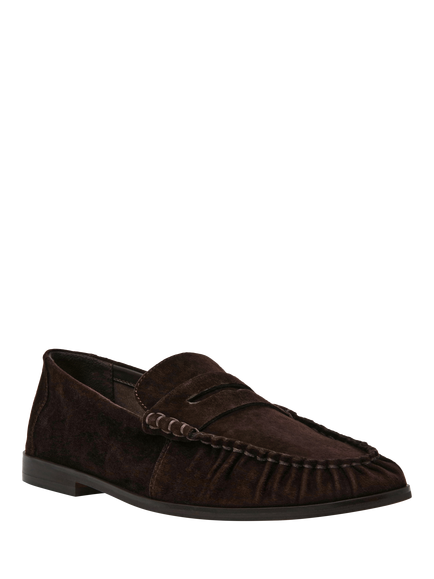 Steve Madden Muse Suede Loafers, Brown Chocolate - view 2, Brown Chocolate
