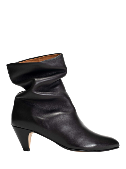 Anonymous Copenhagen Vully 50 Leather Stiletto Heel Ankle Boots, Black, Black