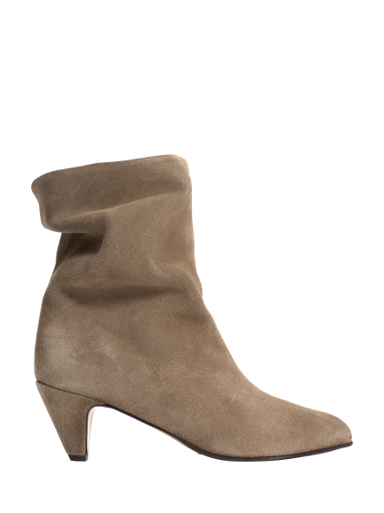Anonymous Copenhagen Vully 50 Suede Stiletto Heel Ankle Boots, Mushroom, Mushroom
