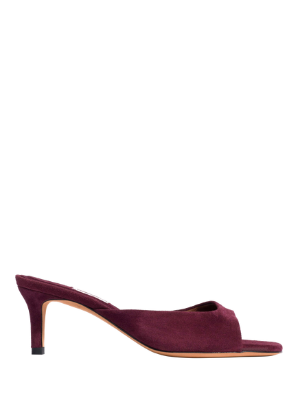 Anonymous Copenhagen Mazy 55 Suede Cone Heel Mule Sandals, Fig, Fig