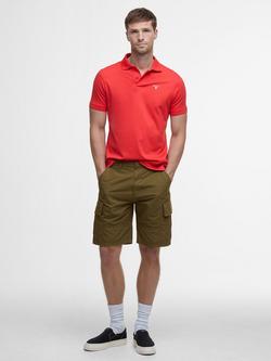 Barbour Cotton Ripstop Cargo Shorts, Navy, Light Sage