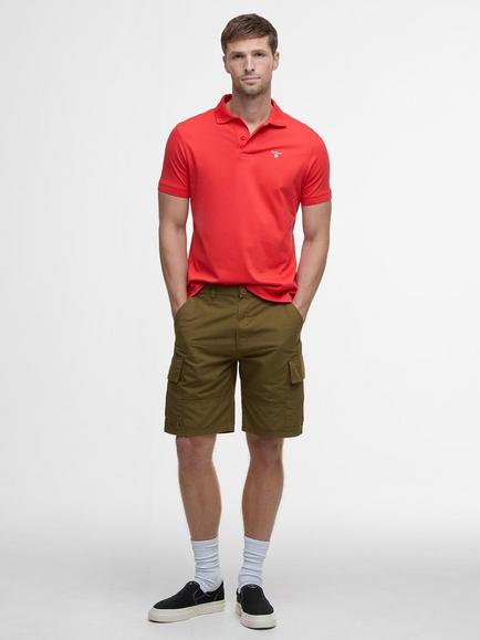 Barbour Cotton Ripstop Cargo Shorts, Navy, Light Sage