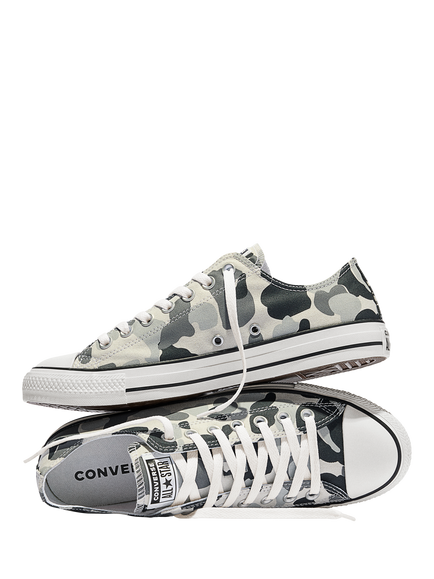 Converse Chuck Taylor All Star Low Top Trainers, Light Grey - view 2, Light Grey