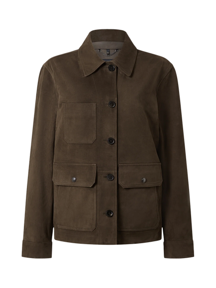 Belstaff Trail Suede Jacket, Bark, Bark