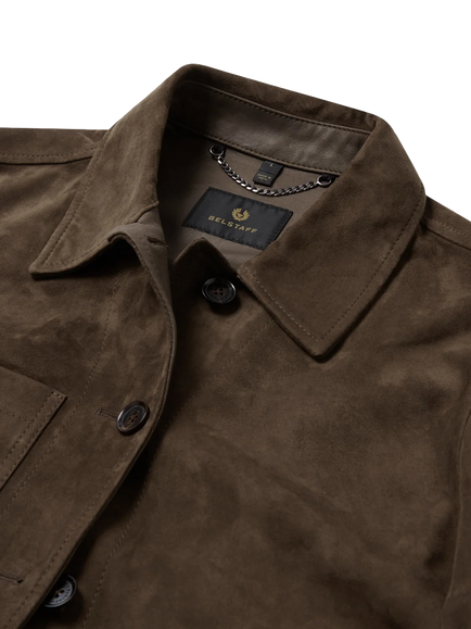 Belstaff Trail Suede Jacket, Bark - view 2, Bark