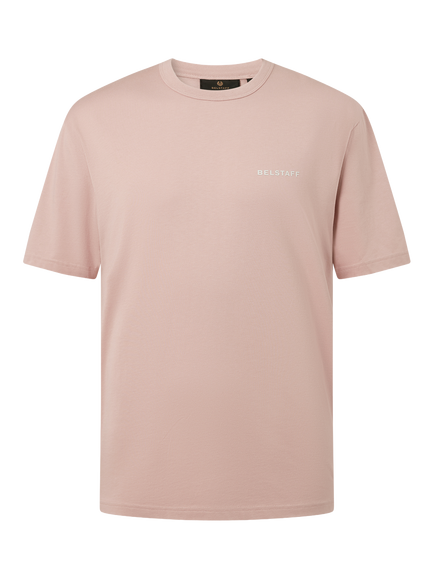 Belstaff Border Crew Neck Cotton T-Shirt, Dusk Pink, Dusk Pink