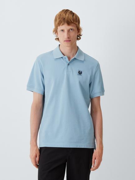 Belstaff Cotton Piqué Polo Shirt, Mist Blue, Mist Blue