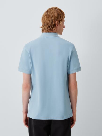 Belstaff Cotton Piqué Polo Shirt, Mist Blue - view 2, Mist Blue