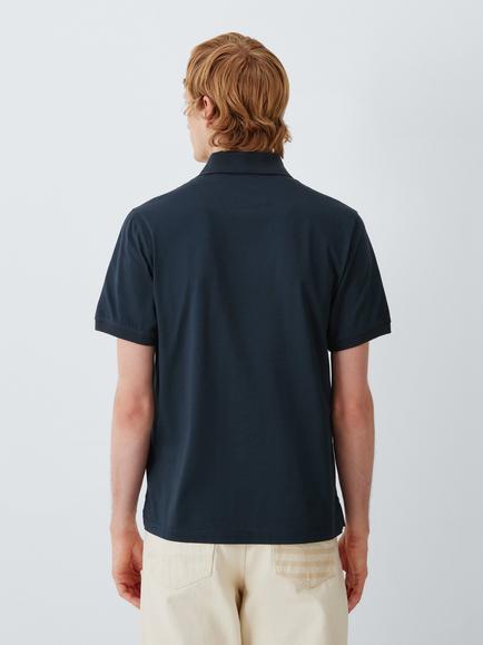 Belstaff Steel Cotton Polo Shirt, Dark Ink - view 2, Dark Ink