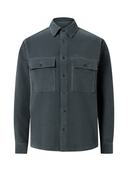 Belstaff Ravine Cotton Corduroy Shirt, Petrol, Petrol
