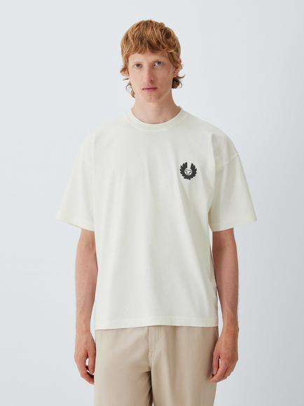 Belstaff Competition Cotton T-shirt, Chalk, Chalk