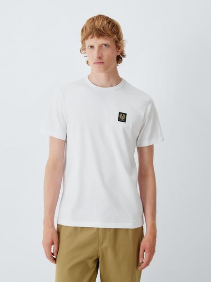Belstaff Crew Neck Cotton T-Shirt, White, White