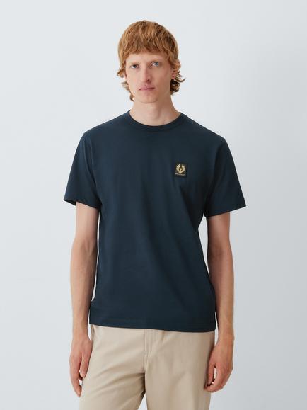 Belstaff Crew Neck Cotton T-Shirt, Dark Ink, Dark Ink