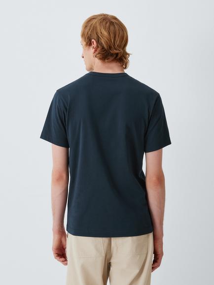 Belstaff Crew Neck Cotton T-Shirt, Dark Ink - view 2, Dark Ink