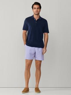 Hackett London Towelling Polo Shirt - view 2, Ink Blue