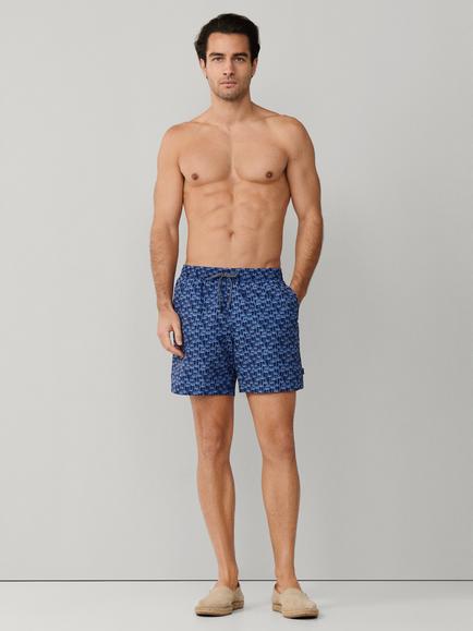 Hackett London Floral Swim Shorts, Ink Blue - view 2, Ink Blue