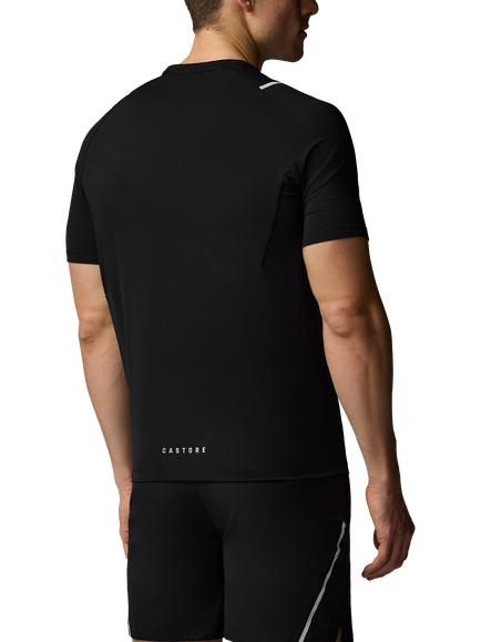 Castore Apex Short Sleeve T Shirt, Black/Silver - view 2, Black/Silver