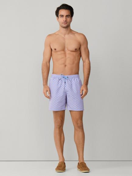 Hackett London Regular Fit Seashell Swim Shorts - view 2, Purple