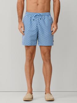 Hackett London Regular Fit Seashell Swim Shorts - view 2, Electric Blue