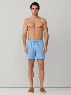 Hackett London Regular Fit Mini Geo Swim Shorts, Sea Green