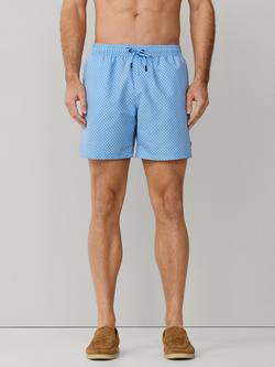 Hackett London Regular Fit Mini Geo Swim Shorts - view 2, Sea Green