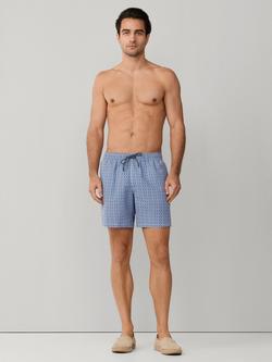 Hackett London Regular Fit Diamond Swim Shorts, Ink Blue