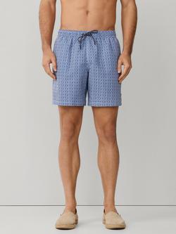 Hackett London Regular Fit Diamond Swim Shorts - view 2, Ink Blue