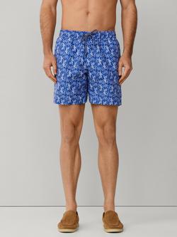 Hackett London Regular Fit Tiger Print Swim Shorts, Electric Blue, Electric Blue