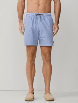 Hackett London Regular Fit Seersucker Swim Shorts, Ink Blue, Ink Blue