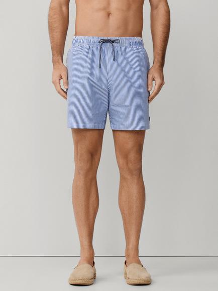 Hackett London Regular Fit Seersucker Swim Shorts, Ink Blue, Ink Blue