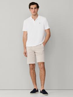 Hackett London Towelling Polo Shirt - view 2, Off White