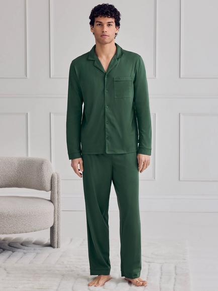 Chelsea Peers Cotton Pyjama Set, Hunter Green